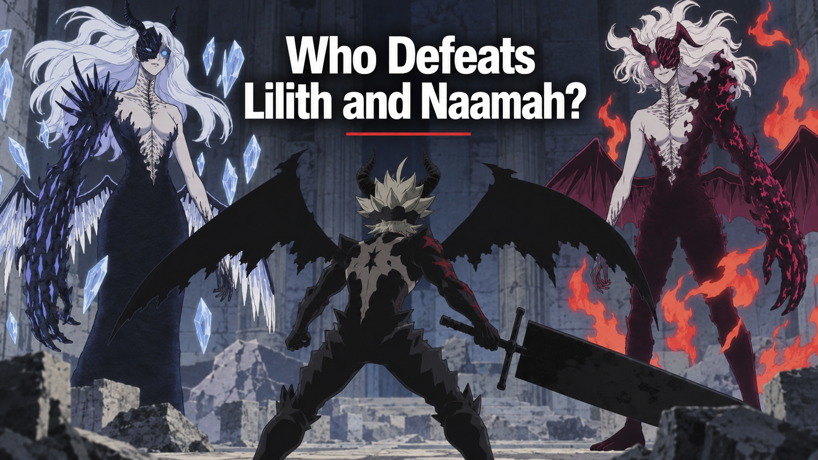 Featured image for Who Defeats Lilith and Naamah in Black Clover?