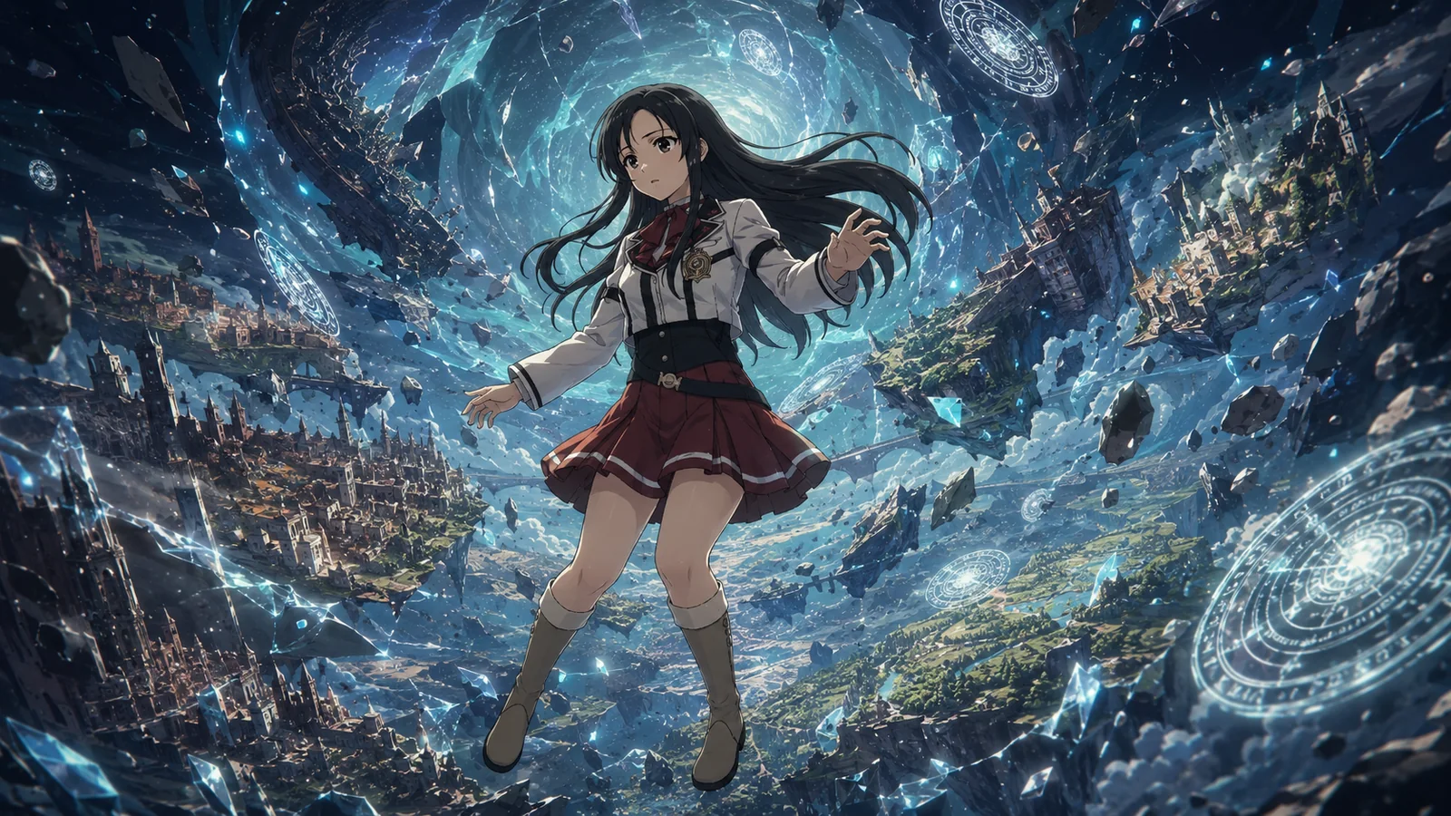 Nanahoshi arriving through the Fittoa teleportation incident