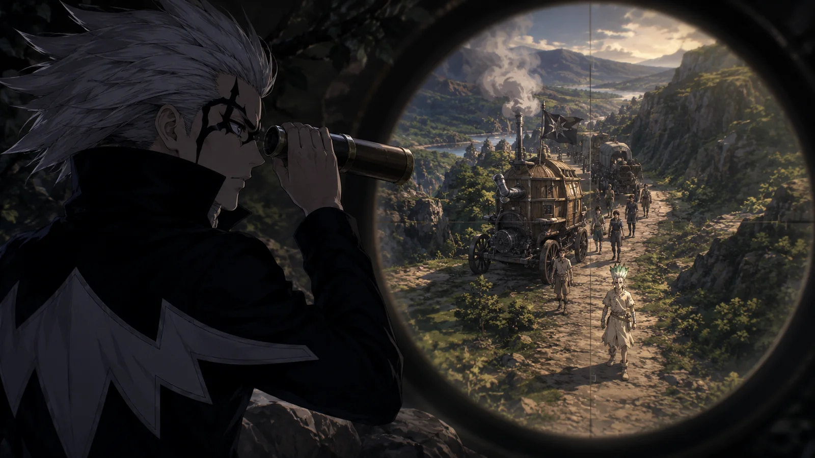 Stanley targeting Senku under Xeno's orders
