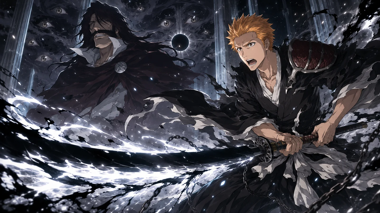 Ichigo revealing his true Bankai against Yhwach