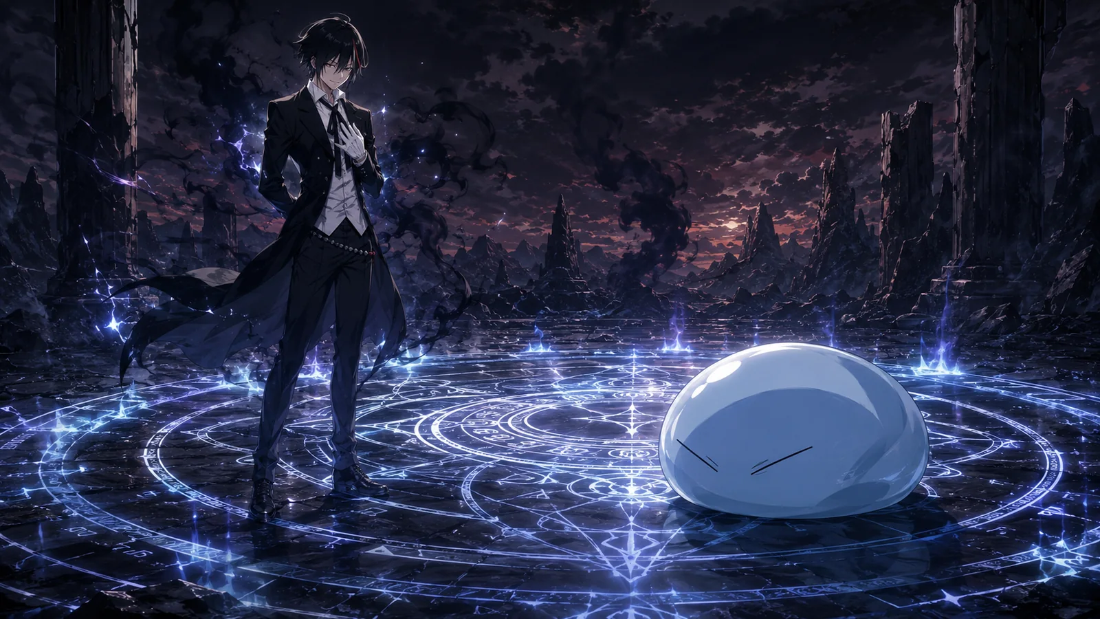 Rimuru summoning Diablo after the battle with Falmuth